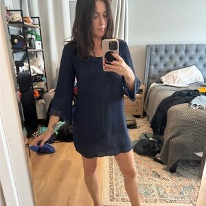 Astr Navy Blue Dress